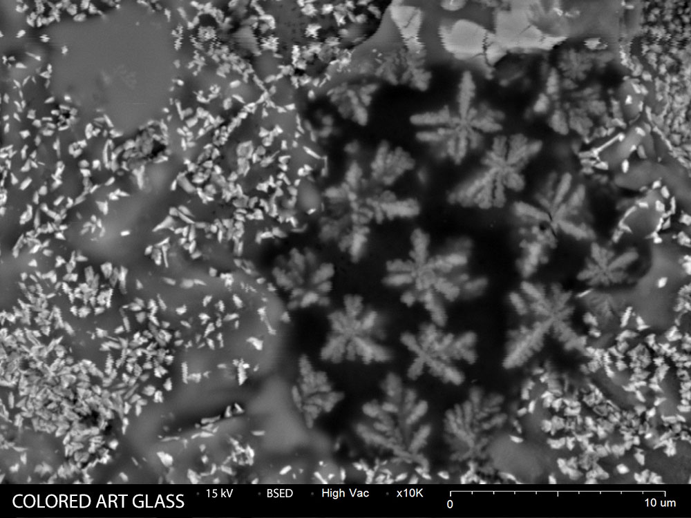 Glass particle detail SEM