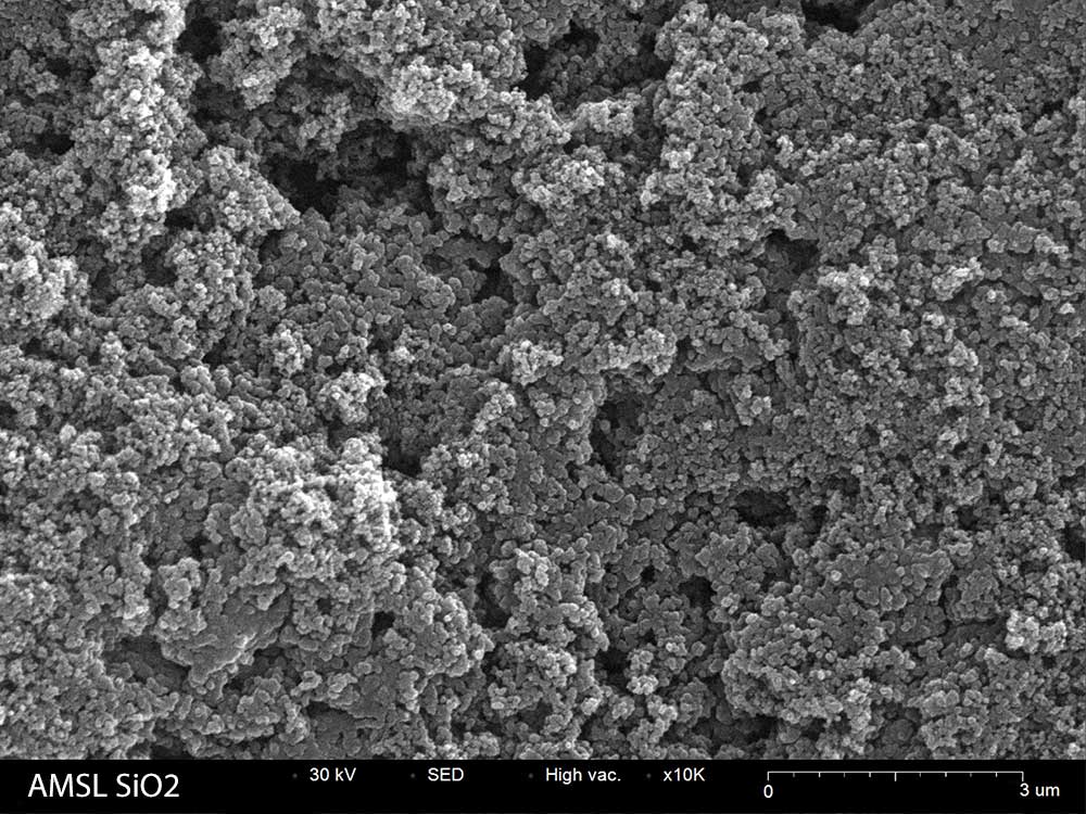 Silicon Dioxide SEM image 10,000X magnification